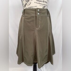 Athleta Olive A-Line Skort with Built-in Shorts (v)